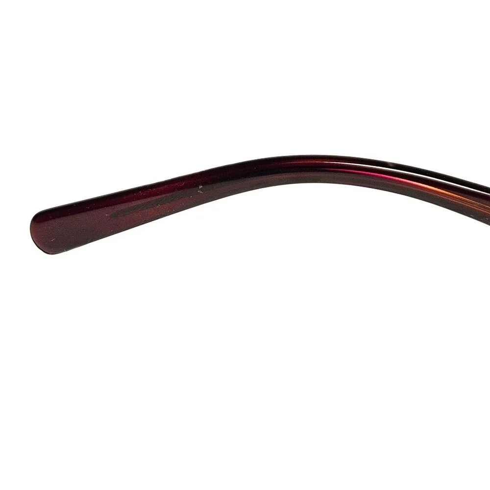 Frames‎ Only Fendi F625R 51-16 Burgundy Rectangular Eyeglasses Gold Rhinestones